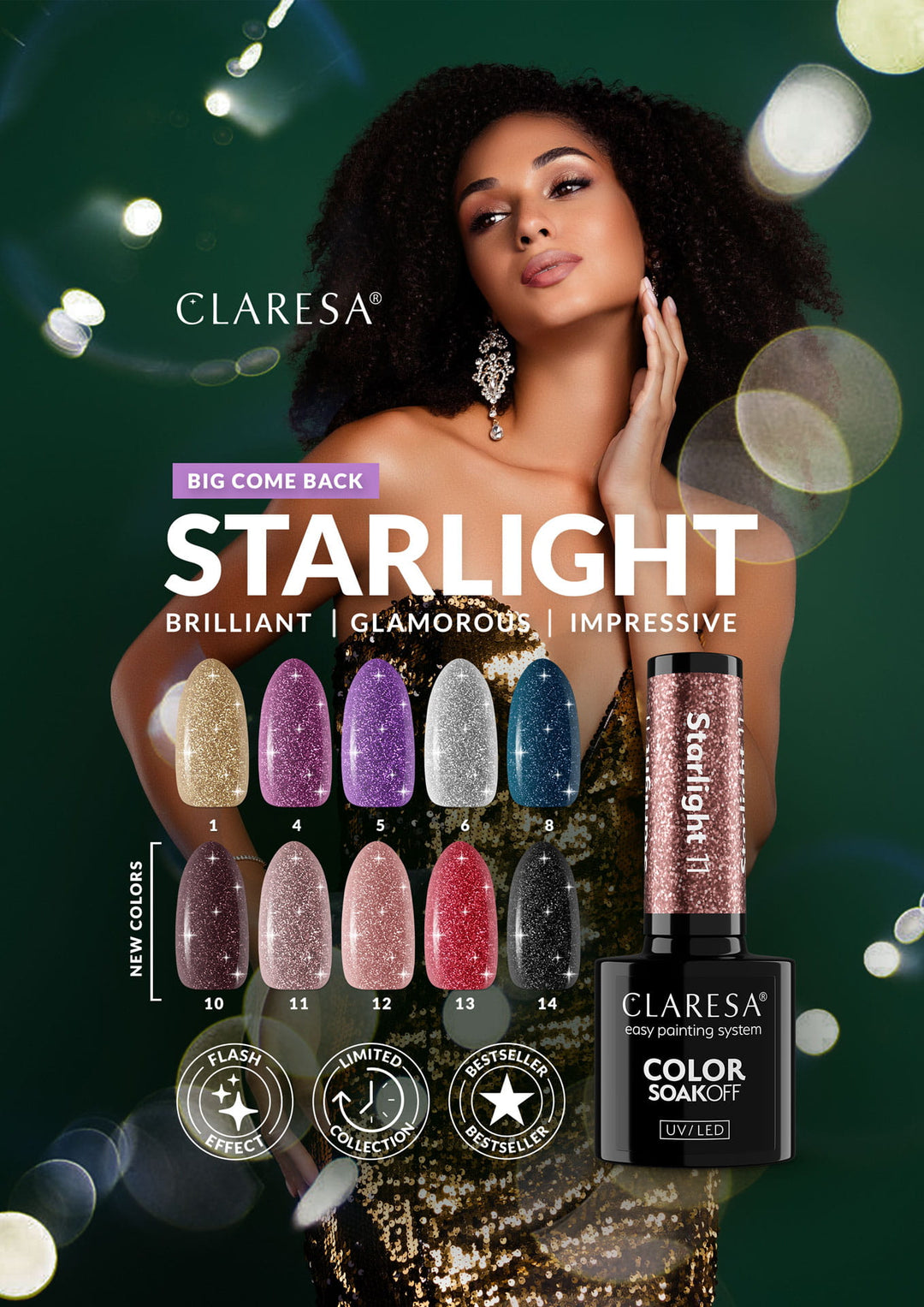 Gelinis lakas CLARESA Starlight 13