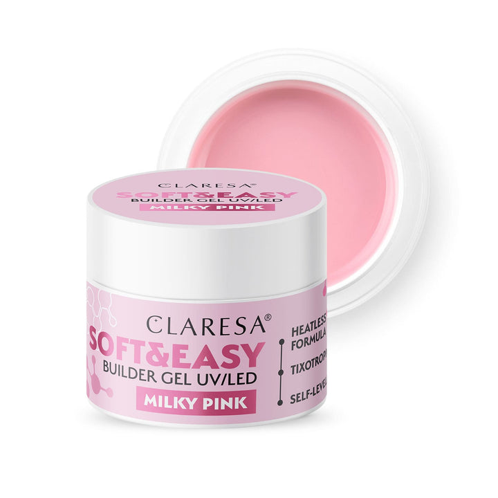 CLARESA SOFT&EASY BUILDER GEL Milky Pink 12 g