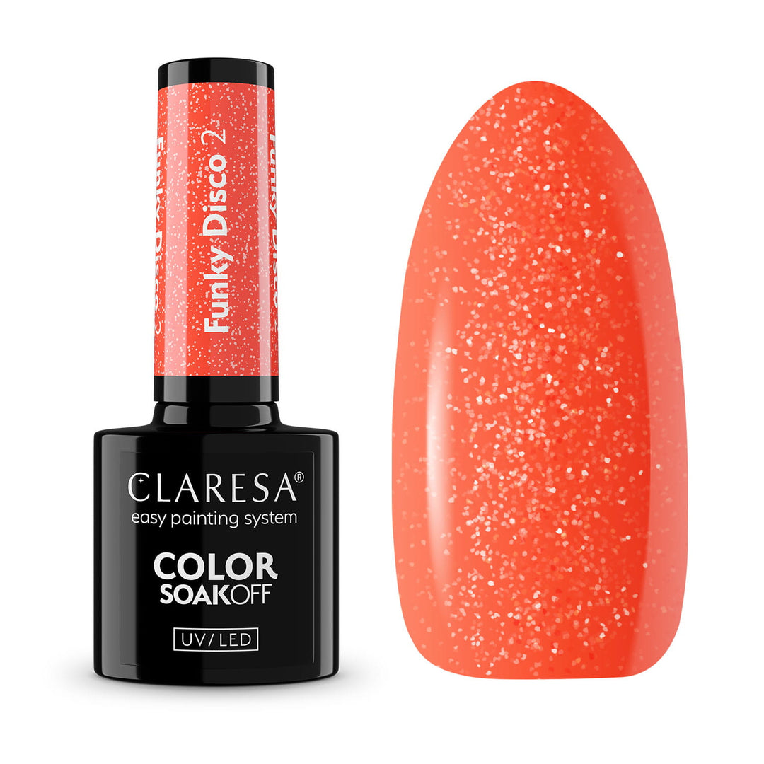 Gelinis lakas CLARESA Funky disco 2 Orange pop