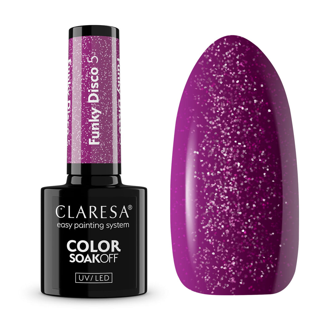 Gelinis lakas CLARESA Funky disco 5 Violet vinyl