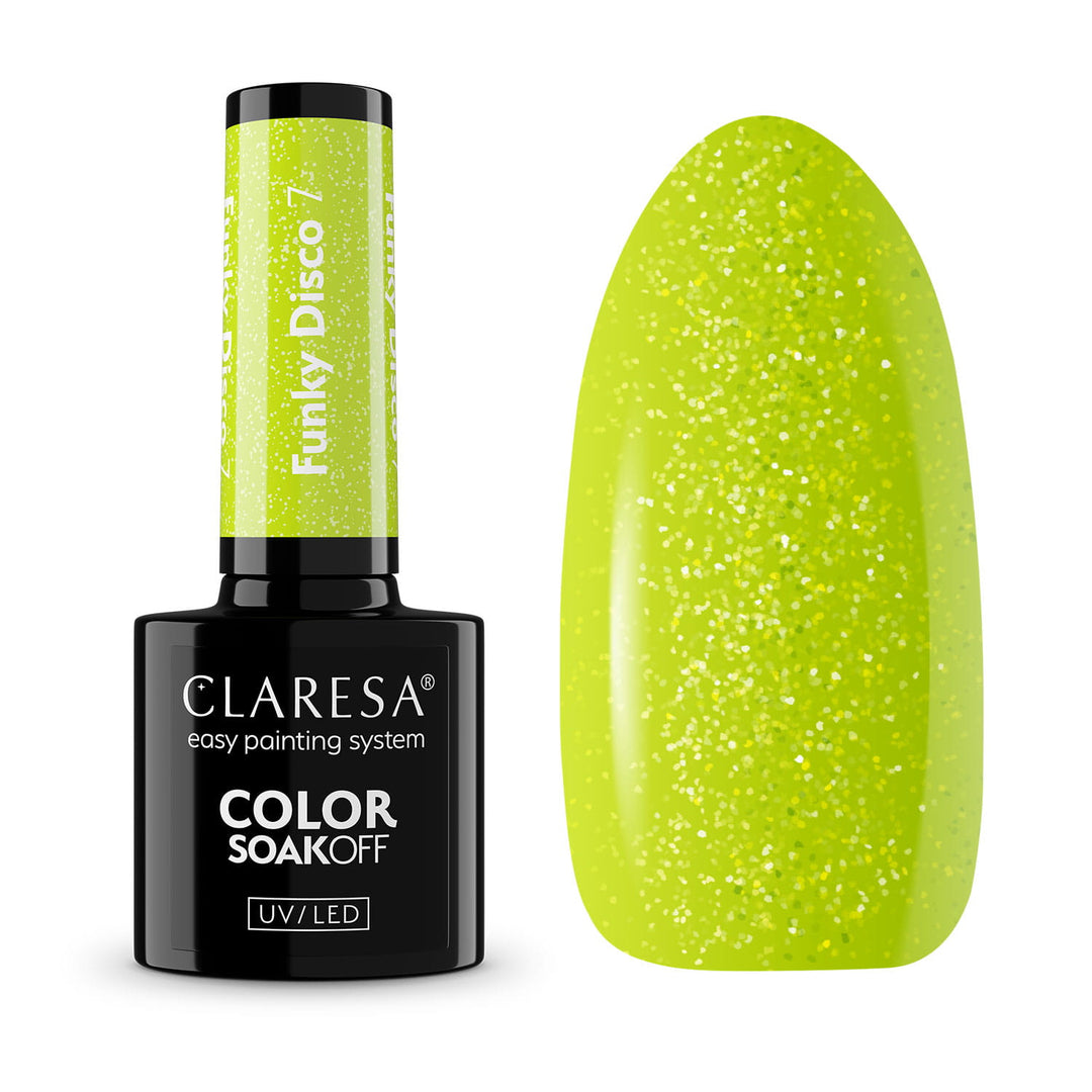 Gelinis lakas CLARESA Funky disco 7 Lime light