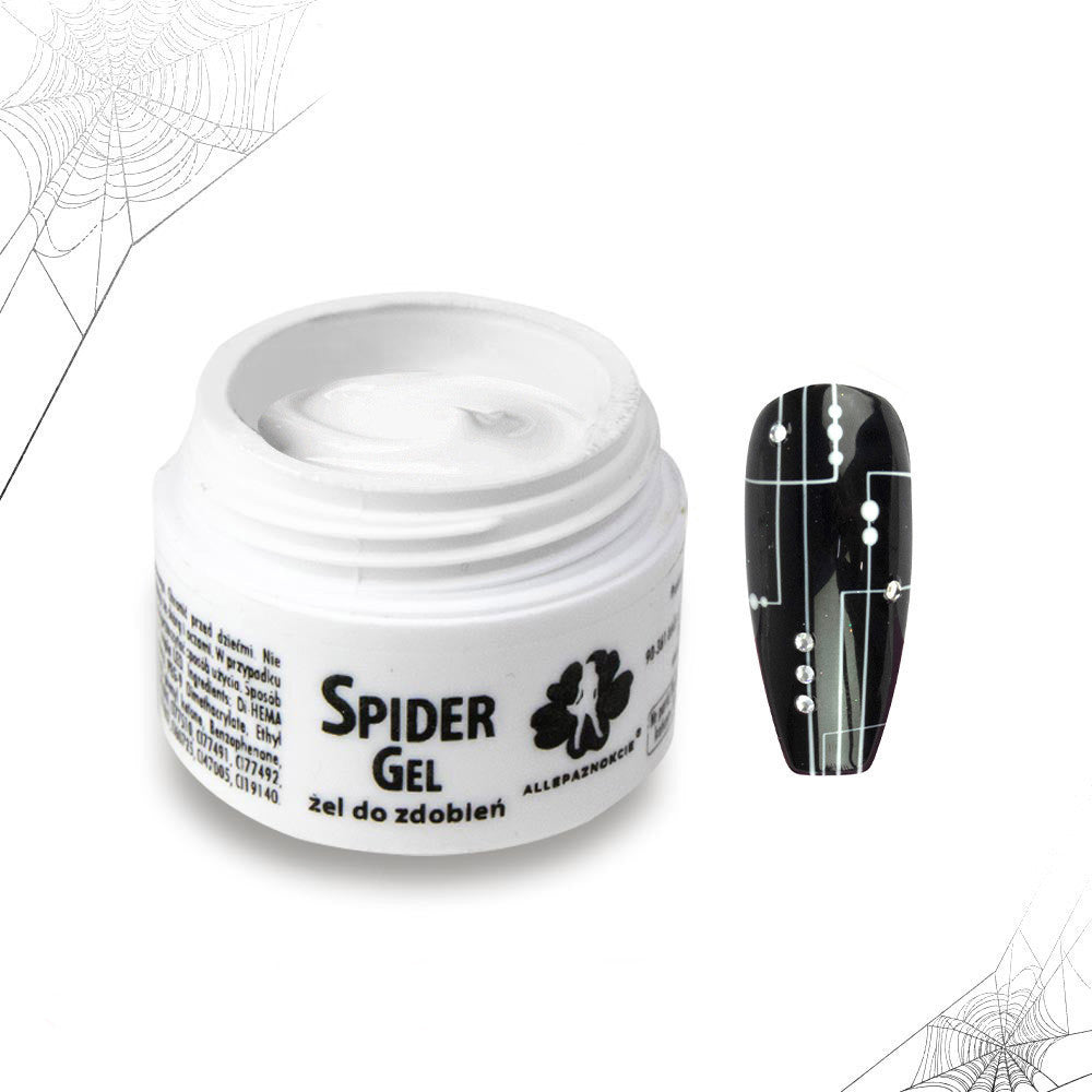 Spider Gelis nagų dekoravimui, baltas 3 ml