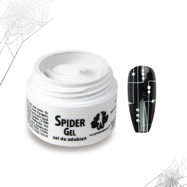 Spider Gelis nagų dekoravimui, baltas 3 ml